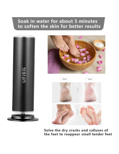 Removedor de Callos Eléctrico UFJEG con 60 Papeles de Lija 2