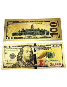 Set de 10 Billetes de 100 Dólares YIQILAFADA - Juguete Decorativo 2