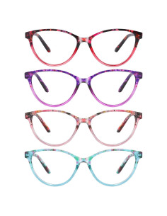 Gafas de Lectura Przene 4 Paquetes Anti Luz Azul 2.0x