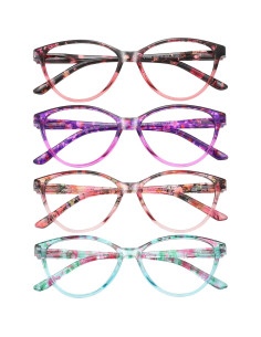 Gafas de Lectura Przene 4 Paquetes Anti Luz Azul 2.0x 2