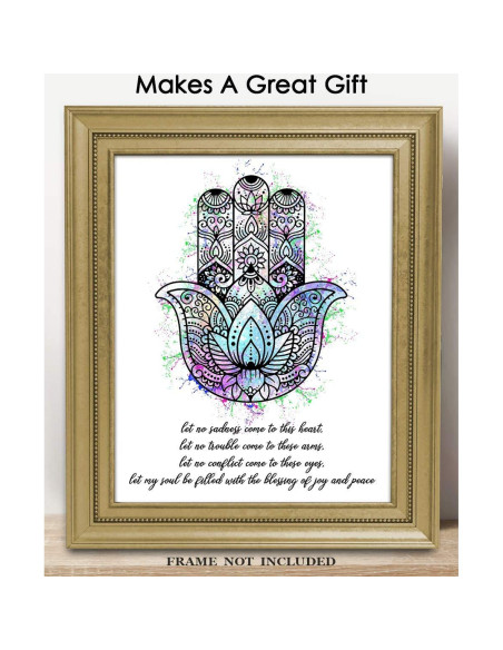 Póster Mano de Hamsa de Fátima 20x25 cm - Arte Zen para Decoración
