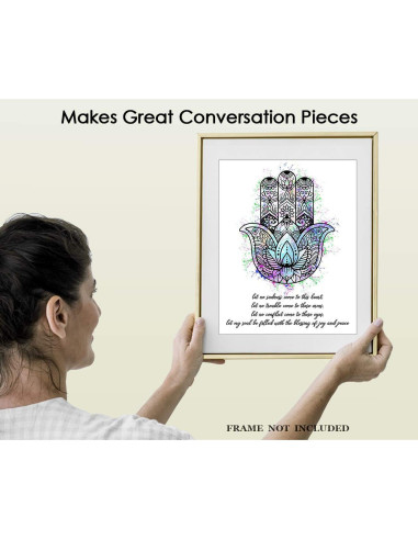 Póster Mano de Hamsa de Fátima 20x25 cm - Arte Zen para Decoración