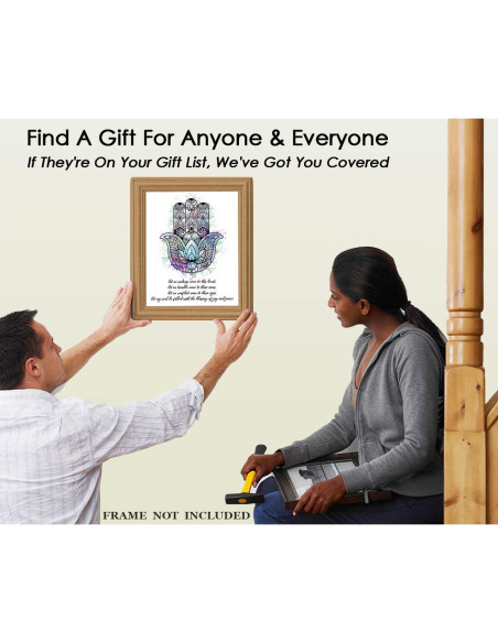 Póster Mano de Hamsa de Fátima 20x25 cm - Arte Zen para Decoración