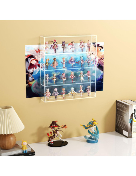 Caja de Exhibición Acrílica NIUBEE 4 Niveles 30x6x34 cm