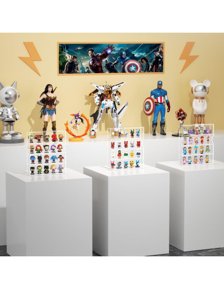 Caja de Exhibición Acrílica NIUBEE 4 Niveles 30x6x34 cm