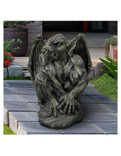 Escultura Gárgola Alada SKYFIRE Silas 58.4 cm Concreto Jardín