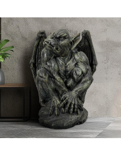 Escultura Gárgola Alada SKYFIRE Silas 58.4 cm Concreto Jardín 2