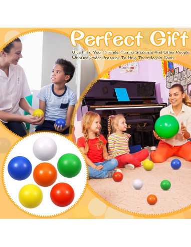 24 Pelotas de Estrés de Espuma Kymqlyw 6 Colores 6.35 cm