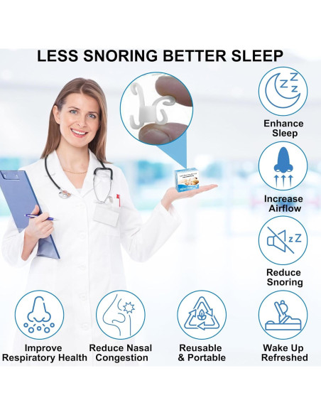 Dilatores Nasales Antirronquido UyiCare - Paquete de 4 Clips