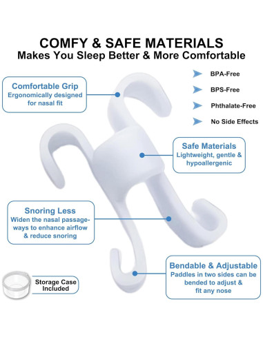 Dilatores Nasales Antirronquido UyiCare - Paquete de 4 Clips