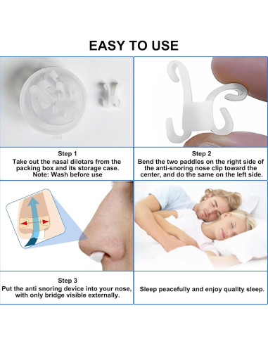 Dilatores Nasales Antirronquido UyiCare - Paquete de 4 Clips