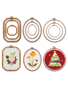 Conjunto de 9 Aros de Bordado Cheloment - Formas Mixtas