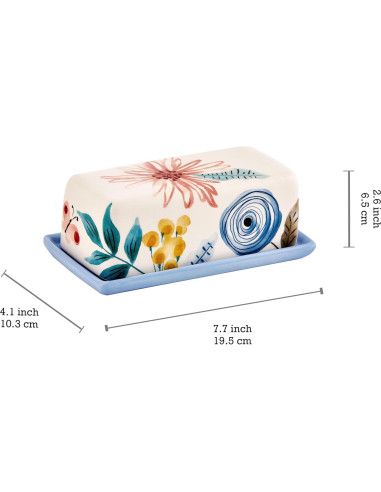 Plato de Mantequilla Cerámico Bico Blossom Symphony con Tapa