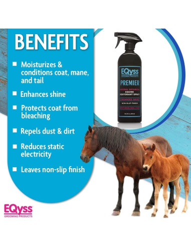EQyss Premier Spray Hidrante para Caballos 0.95L - Brillo y Suavidad