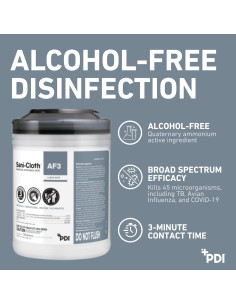 Toallitas Desinfectantes Sani-Cloth AF3 Sin Alcohol 160 Unidades 2