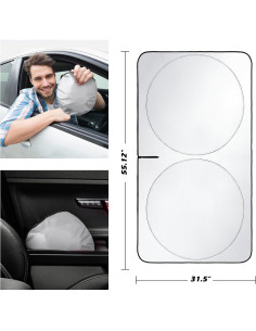 Protector Solar Parabrisas Tavaleu Plegable 140 x 80 cm 2