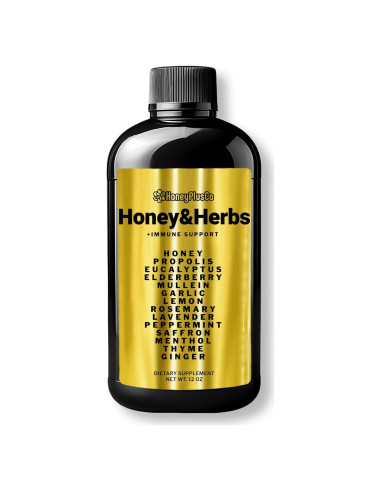 BroncoMiel HoneyPlusCo 340g - Miel y Hierbas para Tos y Resfriado