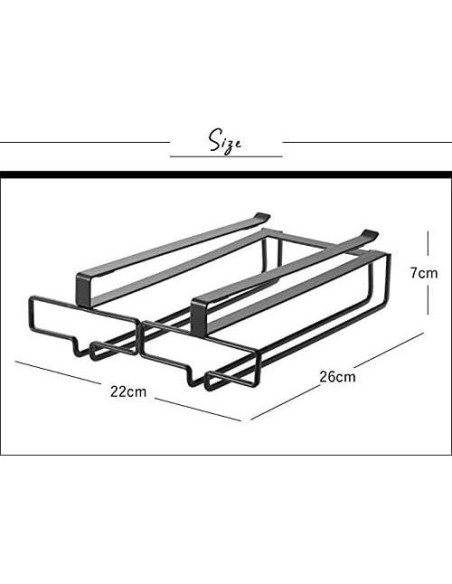 Soporte Colgante para Copas de Vino Yamazaki - Acero Negro
