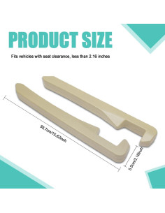 Relleno de Espacio entre Asientos de Coche Tecledsn Beige 2Pcs 2