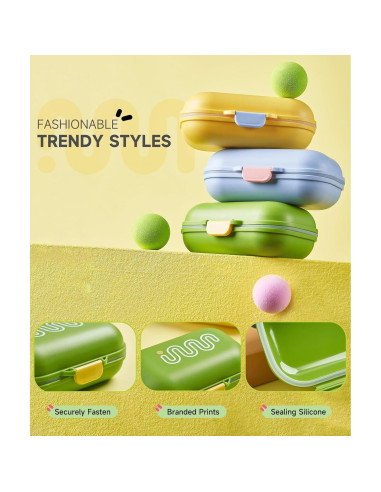 Estuche de Jabón de Viaje PEISAINOX Verde a Prueba de Fugas