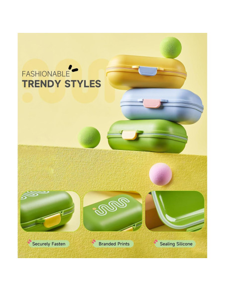 Estuche de Jabón de Viaje PEISAINOX Verde a Prueba de Fugas