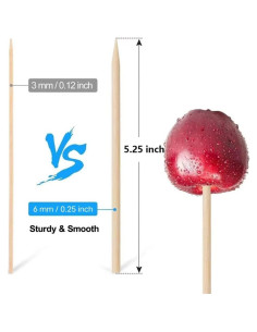 Palitos de Madera HANSGO 100 PCS 13.34 cm para Caramelo 2