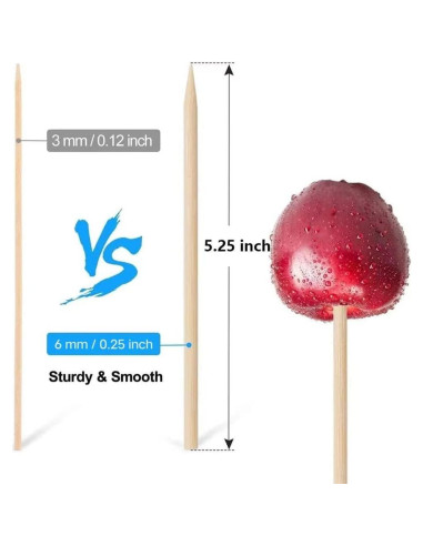 Palitos de Madera HANSGO 100 PCS 13.34 cm para Caramelo