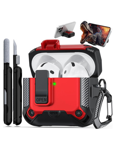 Funda RFUNGUANGO para AirPods 4ta Generación 2024 - Rojo