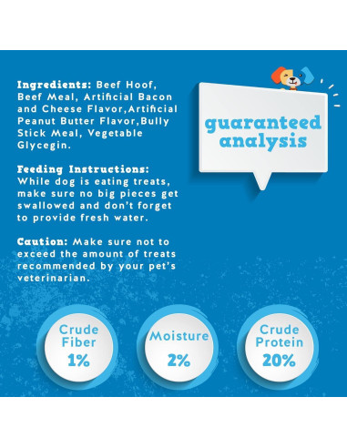 Pezuñas de Vaca Rellenas Jack&Pup 181g Sabor Tocino y Queso