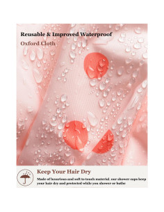 Gorras de Ducha Reutilizables Luvruitaky - Impermeables y Ajustables 2