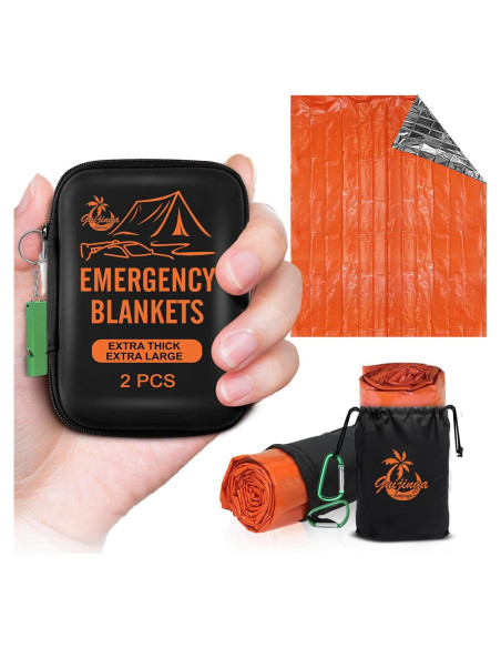 Mantitas de Emergencia Guijinga 210x160 cm Paquete de 2