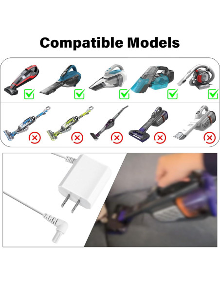 Cargador Ameri 15V para Aspiradora Black & Decker 90627870