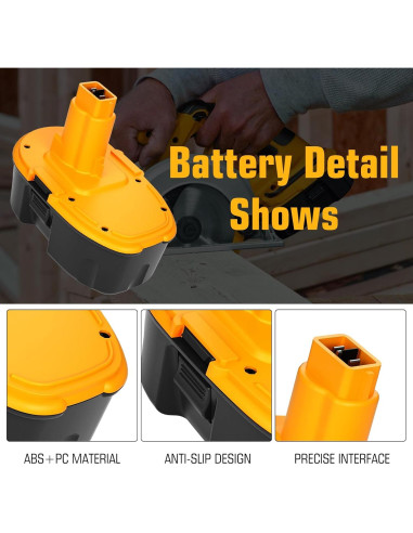 2 Baterías 4.5Ah Ni-Mh 18V Dewalt DC9096 Reemplazo