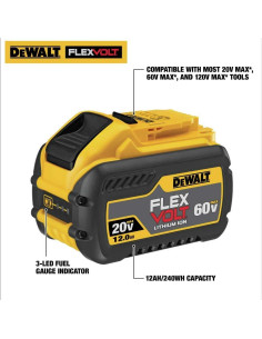 Batería DEWALT FLEXVOLT 20V/60V MAX 12.0 Ah DCB612 2
