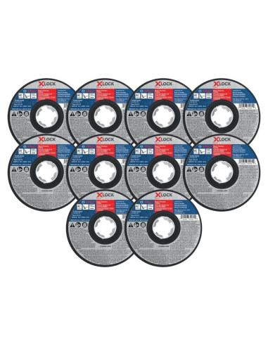 Ruedas de Corte Bosch X-Lock 4.5" Metal Acero Inoxidable - 10 Pzas