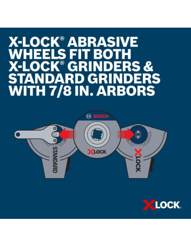 Ruedas de Corte Bosch X-Lock 4.5" Metal Acero Inoxidable - 10 Pzas