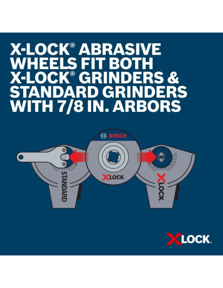 Ruedas de Corte Bosch X-Lock 4.5" Metal Acero Inoxidable - 10 Pzas