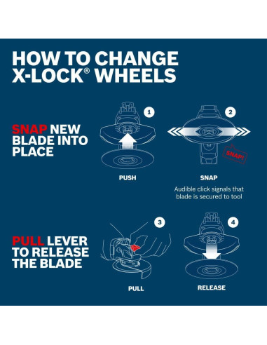 Ruedas de Corte Bosch X-Lock 4.5" Metal Acero Inoxidable - 10 Pzas