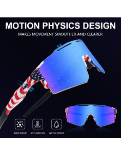 Gafas de sol OULAIQI para ciclismo con lentes intercambiables 2