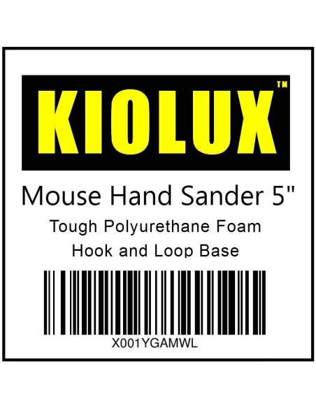 Bloque de Lijado a Mano Kiolux 12.7 cm Amarillo