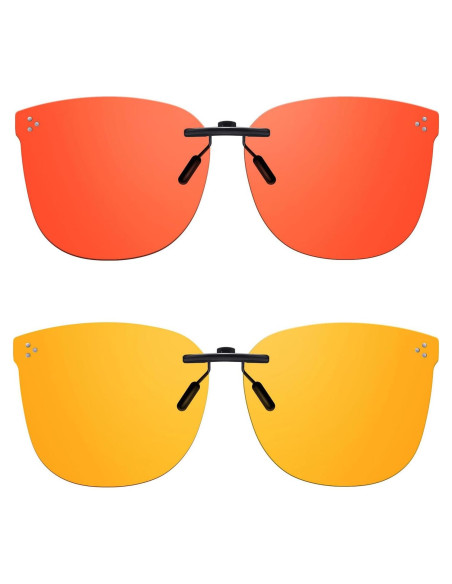 Paquete de 2 Gafas Clip-On DreamCalf para Bloquear Luz Azul