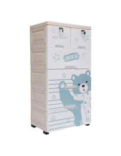 Cajonera de Plástico JUOPTGJ 6 Cajones Multicolor 50x34.9x101.8cm