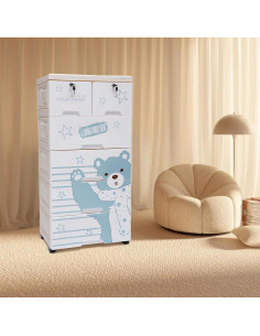 Cajonera de Plástico JUOPTGJ 6 Cajones Multicolor 50x34.9x101.8cm 2