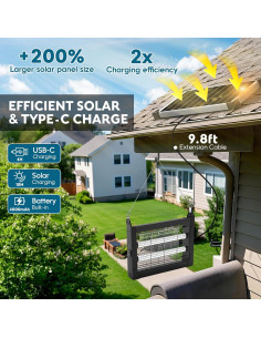 Zapper Solar para Insectos PhatroyYee 4500V Impermeable 2