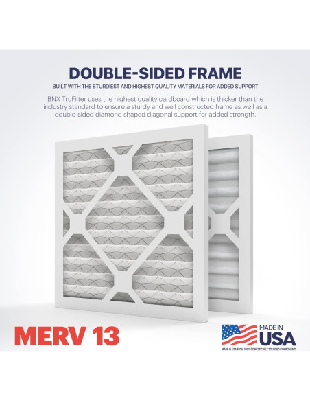 Filtro de Aire BNX MERV 13 10x10x1 (Paquete de 6) HECHO EN EE. UU.