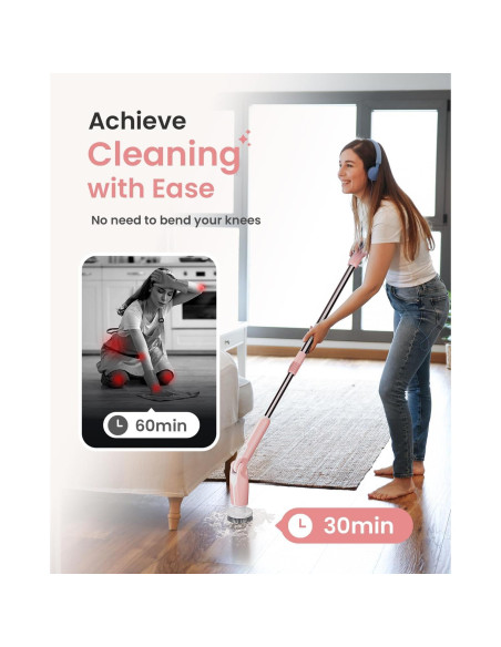 Limpiador Eléctrico Vaxeple YMG-820 Rosa con Control Remoto