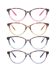 Gafas de Lectura Przene 4 Paquetes Anti Luz Azul 2.75x 2