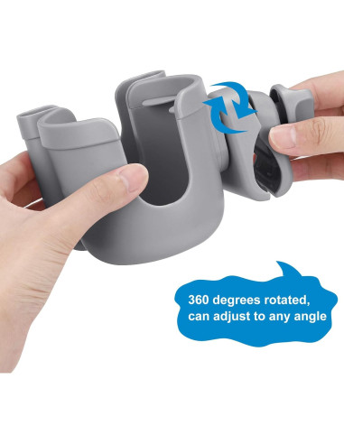 Soporte para Taza y Teléfono Accmor 2-en-1 Universal Gris