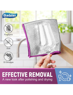 Paño de limpieza Ekedalen 6 unidades 30x30 cm sin rayas 2