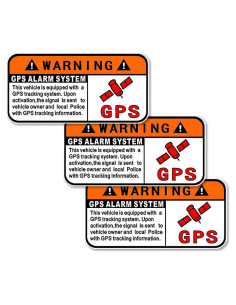 Calcomanías de Advertencia para Autos Osilly 3 Piezas Naranja